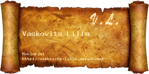 Vaskovits Lilla névjegykártya